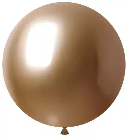 Chrome Round Balloon_Champagne Gold