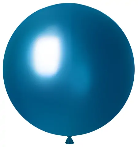 Chrome Round Balloon_blue