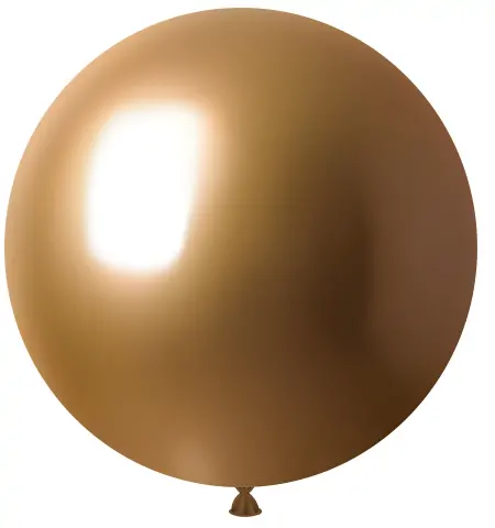 Chrome Round Balloon_gold