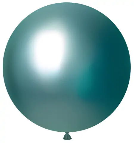 Chrome Round Balloon_green