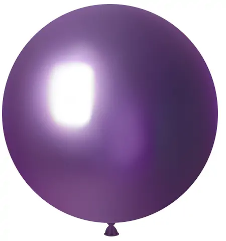 Chrome Round Balloon_purple