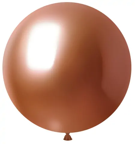 Chrome Round Balloon_rose gold