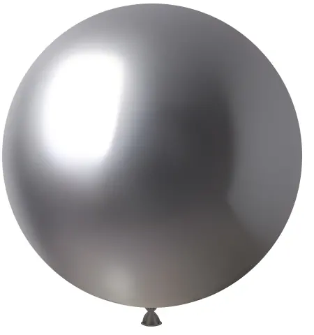 Chrome Round Balloon_silver