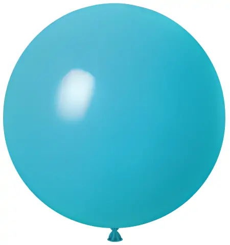 Matte Round Balloon_Caribbean Blue