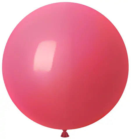 Matte Round Balloon_Flamingo red