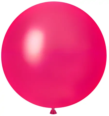 Matte Round Balloon_Fuchsia