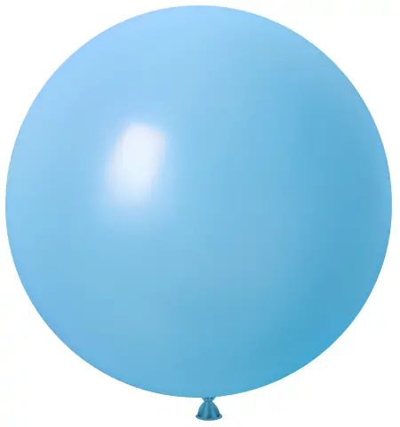 Matte Round Balloon_Light Blue