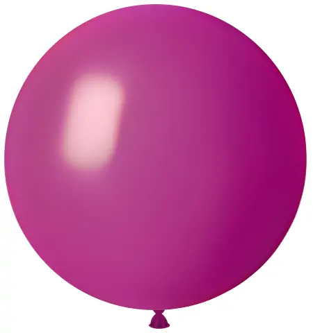 Matte Round Balloon_Magenta