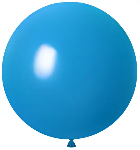 Matte Round Balloon_Mid Blue