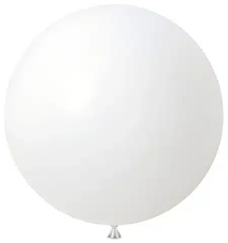 Matte Round Balloon_White