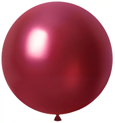 Pearl Round Balloon_Burgundy