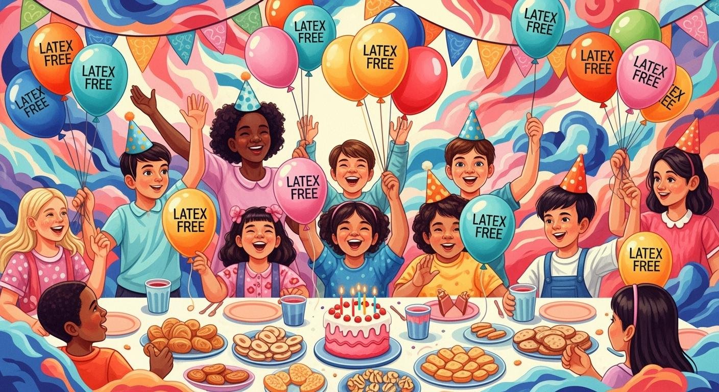 Latex free balloons keep parties safe for everyone