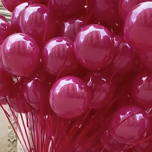 10-pack large transparent bobo balloons + rose red latex balloons – suitable for weddings, birthdays, photo props.