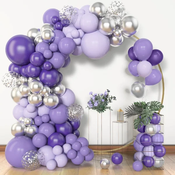 Wholesale 164pcs Lavender Purple Balloon Arch Kit – For Wedding/Birthday Party Decorations, Bulk Order Accepted