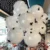 Double-layered white balloons + 3D black butterflies
