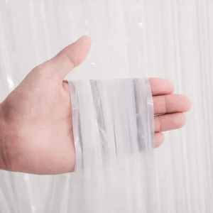 Metallic White Fringe Curtain Backdrop for Party Decoration – Wholesale Foil Tinsel Photo Booth Curtain