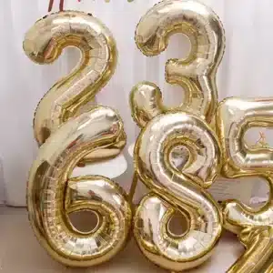 Platinum Number Foil Balloon
