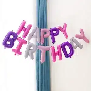 16 inch Purple Happy Wedding Foil Balloon