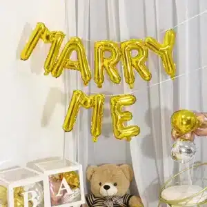 Gold Marry Me Foil Balloon