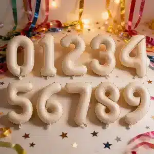 Caramel Number Foil Balloon