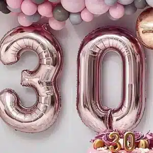 Rose Gold Number Foil Balloon