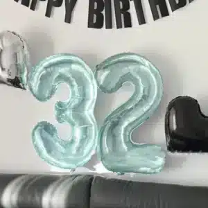 Transparent Green Number Foil Balloon