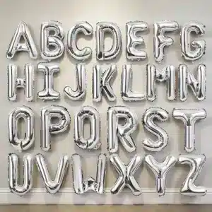 Silver Letter Foil Balloon