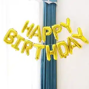 16 inch Gold Happy Birthday Foil Balloon